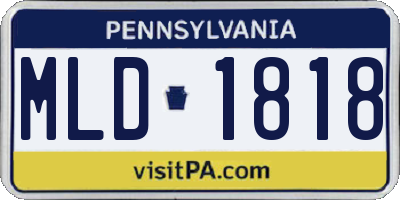 PA license plate MLD1818