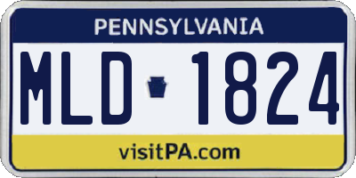 PA license plate MLD1824