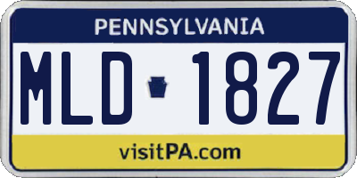 PA license plate MLD1827