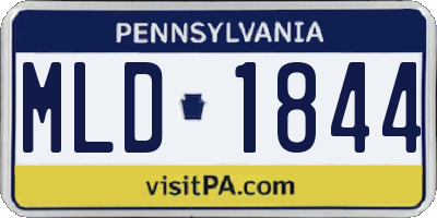 PA license plate MLD1844
