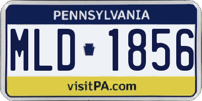 PA license plate MLD1856