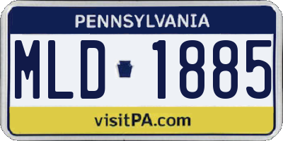 PA license plate MLD1885