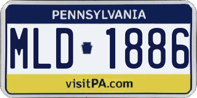 PA license plate MLD1886