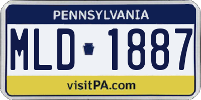PA license plate MLD1887