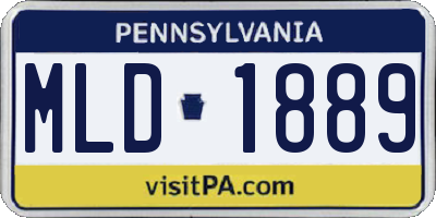 PA license plate MLD1889
