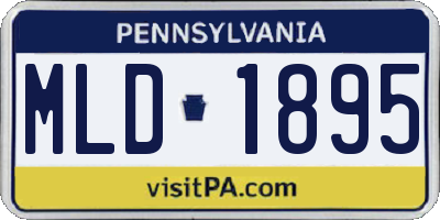 PA license plate MLD1895