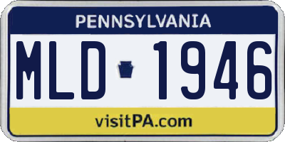 PA license plate MLD1946