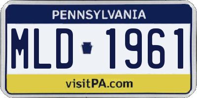 PA license plate MLD1961