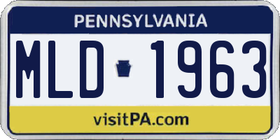 PA license plate MLD1963