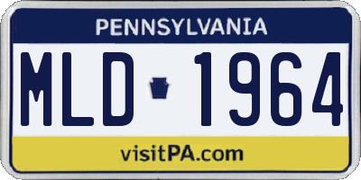 PA license plate MLD1964