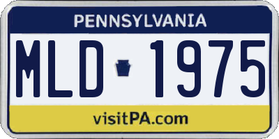 PA license plate MLD1975