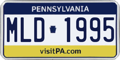 PA license plate MLD1995