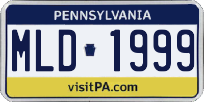PA license plate MLD1999