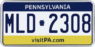 PA license plate MLD2308
