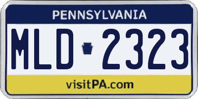 PA license plate MLD2323