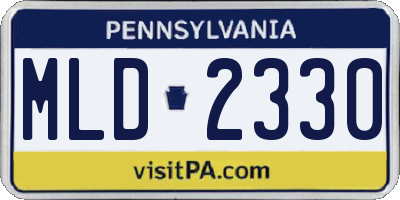 PA license plate MLD2330