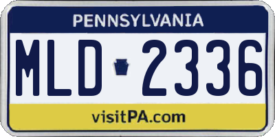PA license plate MLD2336