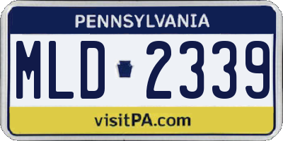 PA license plate MLD2339