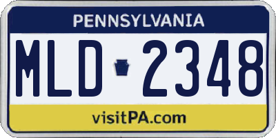 PA license plate MLD2348