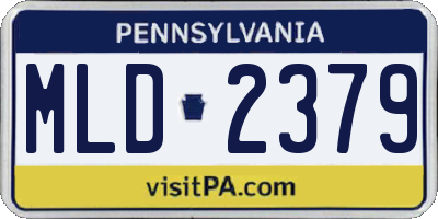 PA license plate MLD2379