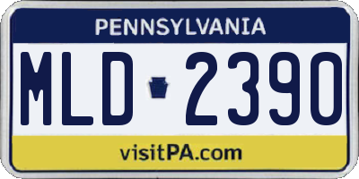 PA license plate MLD2390