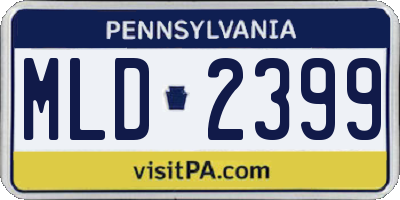 PA license plate MLD2399