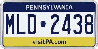 PA license plate MLD2438