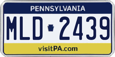 PA license plate MLD2439