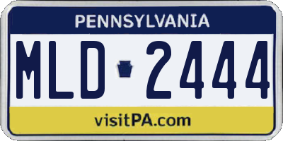 PA license plate MLD2444