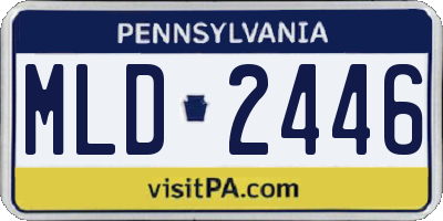 PA license plate MLD2446