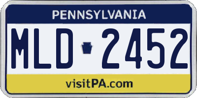 PA license plate MLD2452