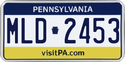 PA license plate MLD2453