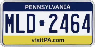 PA license plate MLD2464