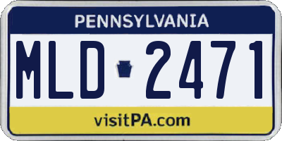PA license plate MLD2471