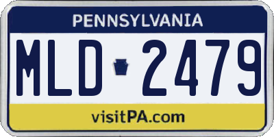 PA license plate MLD2479