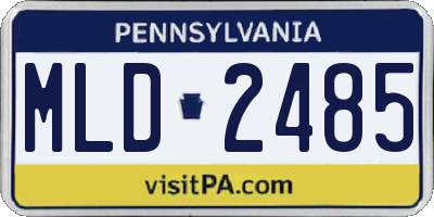 PA license plate MLD2485