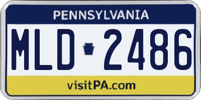 PA license plate MLD2486