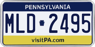 PA license plate MLD2495