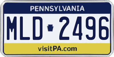 PA license plate MLD2496