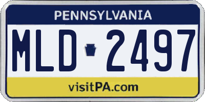 PA license plate MLD2497
