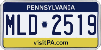 PA license plate MLD2519