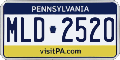 PA license plate MLD2520