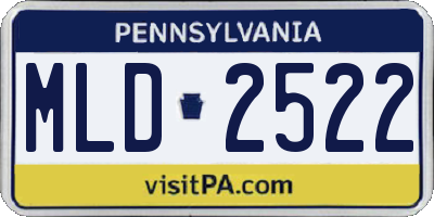 PA license plate MLD2522