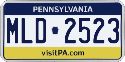 PA license plate MLD2523