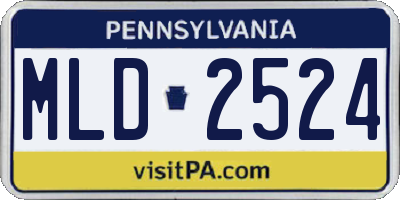 PA license plate MLD2524