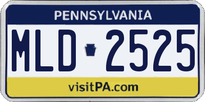 PA license plate MLD2525