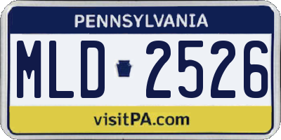 PA license plate MLD2526