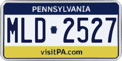 PA license plate MLD2527