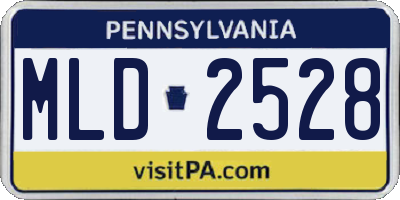 PA license plate MLD2528