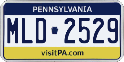 PA license plate MLD2529